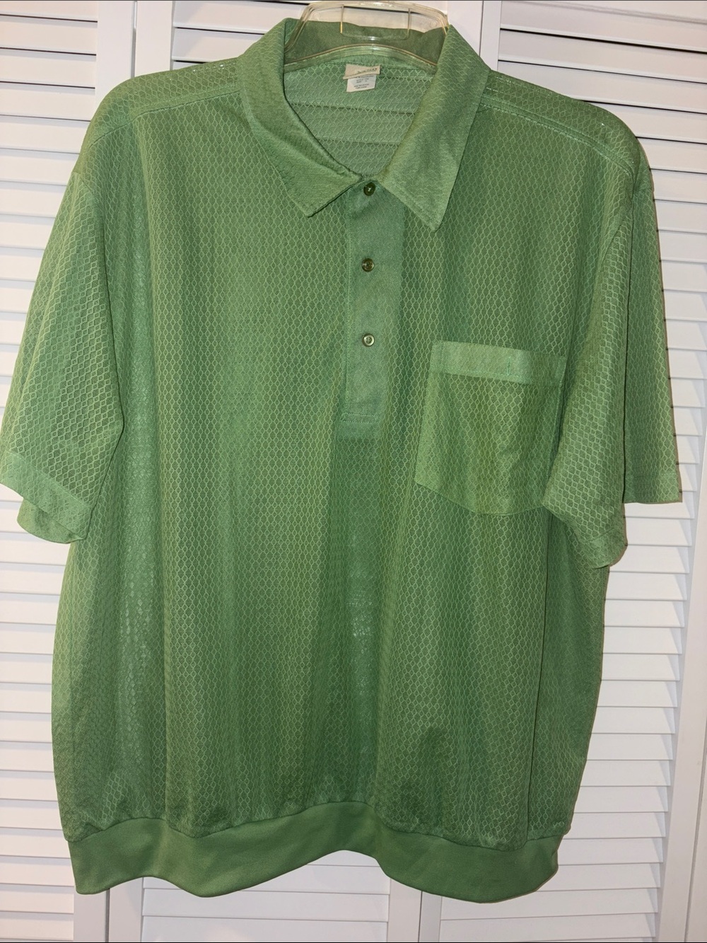 Haband Light Green Short-Sleeve Polo with Chest Pocket